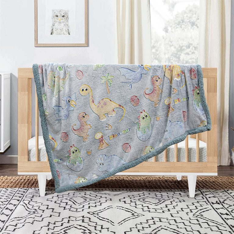 LINO ΚΟΥΒΕΡΤΑ FLEECE SHERPA ΦΩΣΦΟΡΙΖΕ VOLCANO GREY-CIEL 110X150 100% Πολυέστερ - Image 3
