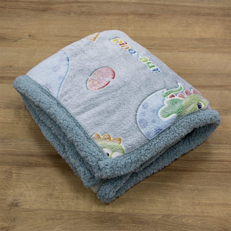 LINO ΚΟΥΒΕΡΤΑ FLEECE SHERPA ΦΩΣΦΟΡΙΖΕ VOLCANO GREY-CIEL 110X150 100% Πολυέστερ - Image 5