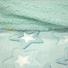 LINO ΚΟΥΒΕΡΤΑ FLEECE SHERPA ΦΩΣΦΟΡΙΖΕ STER MINT 110X150 100% Πολυέστερ - Image 4