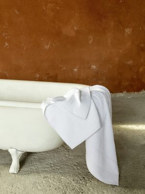 Πετσέτα 80x150 Ritz - White - Πενιέ 600gsm - 100% Βαμβάκι της Nima Hotelling 100% Cotton, 600 gsm Μπάνιου 80x150