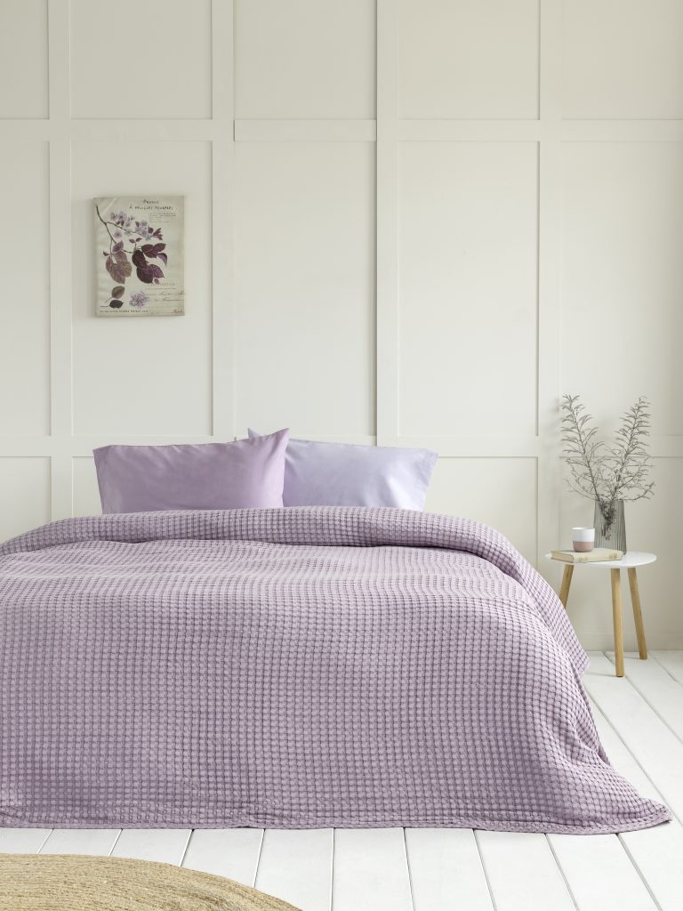 5206482137790.jpg Κουβέρτα 240x260 Comfy - Warm Lilac της Nima Home 100% Cotton Γίγας 240x260 - Image 1