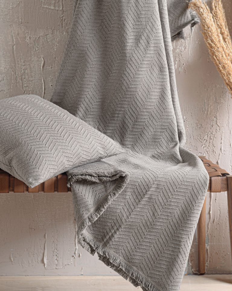 ewan_throw_gray1-5.jpg EWAN - ΡΙΧΤΑΡΙ 180X280 ΕΚΡΟΥ 180X280 80% ΒΑΜΒΑΚΙ - 20% ΠΟΛΥΕΣΤΕΡΑΣ Rythmos - Image 2