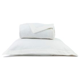 Κουβερλί Σετ Φαίδρα Εκρού Υπέρδιπλο 220 x 240 cm + (2) 50 x 70 cm  100% Πολυέστερ Εκρού BOREA - Image 5