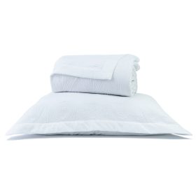 Κουβερλί Σετ Φαίδρα Λευκό Υπέρδιπλο 220 x 240 cm + (2) 50 x 70 cm  100% Πολυέστερ Λευκό BOREA - Image 5