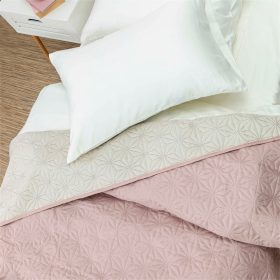 Κουβερλί Stellar Υπέρδιπλο 220 x 240 cm  100% Πολυέστερ Ροζέ-Εκρού BOREA - Image 2