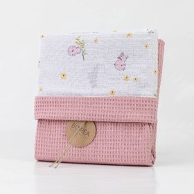 Κουβέρτα Αγκαλιάς Birdie 80 x 110 cm  80% Βαμβάκι-20% Πολυέστερ Σιέλ BOREA - Image 4