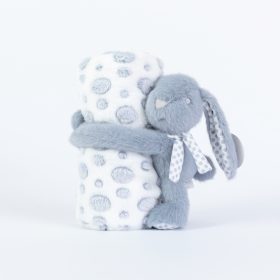 Κουβέρτα Αγκαλιάς Σετ Κουκλάκι Rabbit Γκρι 75 x 100 cm 100% Πολυέστερ Γκρι BOREA