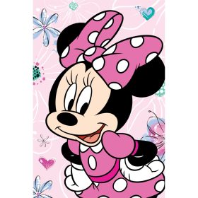 Κουβέρτα Flannel Minnie 100 x 150 cm  100% Πολυέστερ Ροζ BOREA