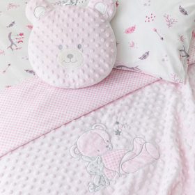 Κουβέρτα Κούνιας Buddies 110 x 140 cm  100% Πολυέστερ Ροζ BOREA - Image 2