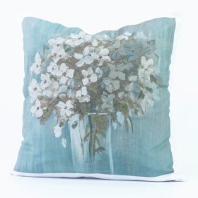 Μαξιλάρι Διακοσμητικό Printed Σχέδιο 81 45 x 45 cm  100% Βαμβάκι Λευκό BOREA