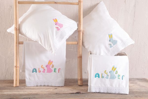 MIFFY ΡΟΖ - ΣΕΤ ΣΕΝΤΟΝΙΑ ΒΡΕΦΙΚΑ 3 ΤΕΜ. KENTHMA 100X160 100% ΒΑΜΒΑΚΙ Rythmos - Image 3