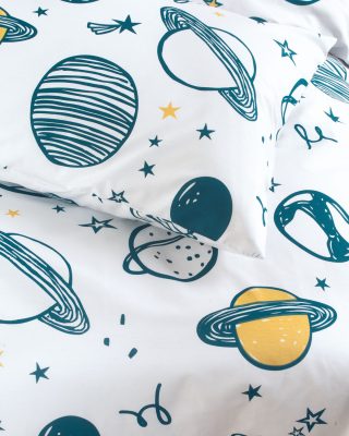 SATURN ΛΕΥΚΟ - ΣΕΤ ΣΕΝΤΟΝΙΑ ΠΑΙΔΙΚΑ ΗΜΙΔΙΠΛΟ (160X260) ΗΜΙΔΙΠΛΟ (160X260) 100% ΒΑΜΒΑΚΙ Rythmos - Image 3