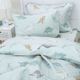Παπλωματοθήκη Stompy Μονή 160 x 240 cm 100% Βαμβάκι Φυστικί BOREA - Image 2