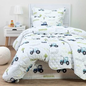 Παπλωματοθήκη Trucky Μονή 160 x 240 cm  100% Βαμβάκι Λευκό BOREA