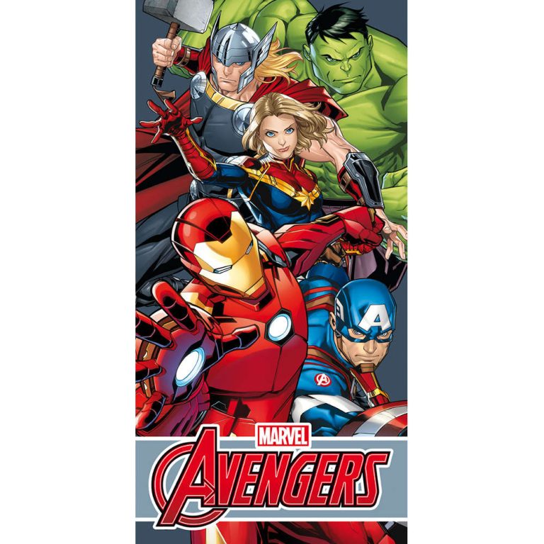 Πετσέτα Θαλάσσης Microfiber Marvel Avengers 70 x 140 cm  100% Πολυέστερ Γκρι BOREA - Image 1