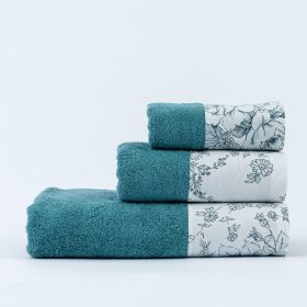 Πετσέτες Σετ 3ΤΜΧ Beatrice 70 x 140 / 50 x 90 / 30 x 50 cm  100% Βαμβάκι Πετρόλ BOREA - Image 6