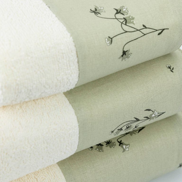 petsetes-set-3tmx-campanula-ekrou-leptomereia-3.jpg Πετσέτες Σετ 3ΤΜΧ Campanula 70 x 140 / 50 x 90 / 30 x 50 cm  100% Βαμβάκι Εκρού BOREA - Image 7