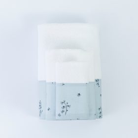 Πετσέτες Σετ 3ΤΜΧ Pois 70 x 140 / 50 x 90 / 30 x 50 cm  100% Βαμβάκι Λευκό BOREA - Image 11