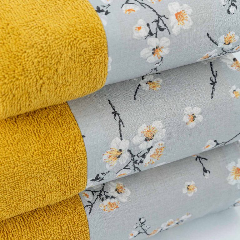 Πετσέτες Σετ 3ΤΜΧ Jasmine 70 x 140 / 50 x 90 / 30 x 50 cm  100% Βαμβάκι Μουσταρδί BOREA - Image 14