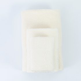 Πετσέτες Σετ 3ΤΜΧ Νεφέλη 70 x 140 / 50 x 90 / 30 x 50 cm  100% Βαμβάκι Εκρού BOREA - Image 4