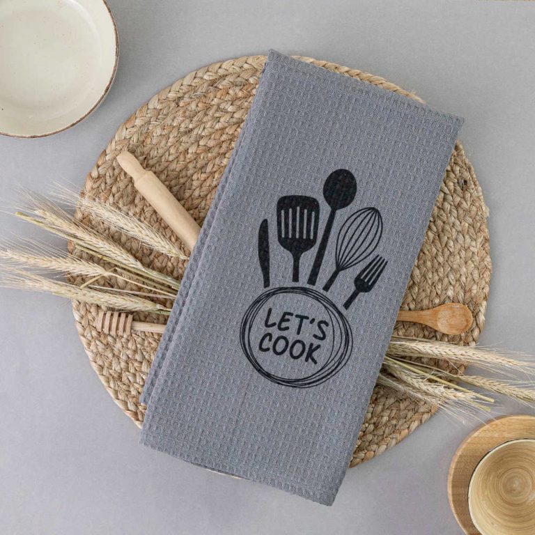 Ποτηρόπανα Κουζίνας Waffle Let's Cook 50 x 70 cm  80% Βαμβάκι-20% Viscose Ροζέ BOREA - Image 6