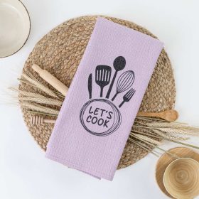 Ποτηρόπανα Κουζίνας Waffle Let's Cook 50 x 70 cm  80% Βαμβάκι-20% Viscose Εκρού BOREA - Image 7