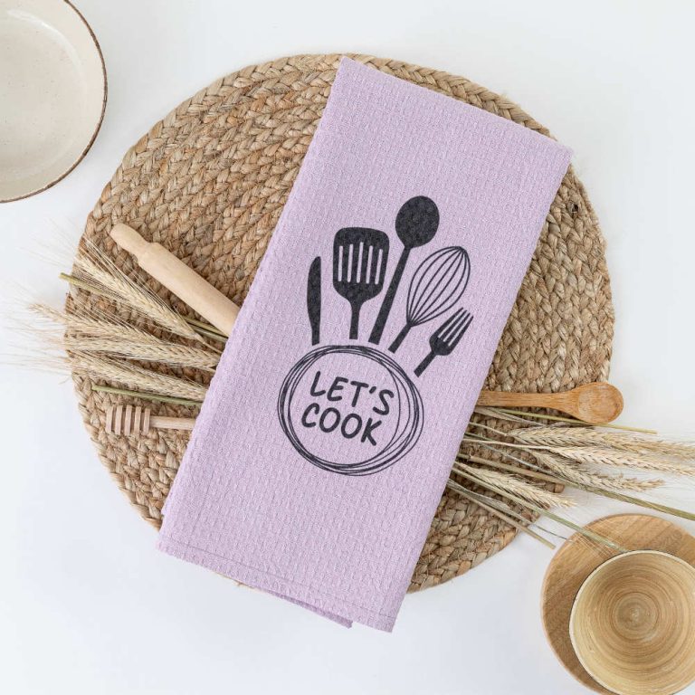 Ποτηρόπανα Κουζίνας Waffle Let's Cook 50 x 70 cm  80% Βαμβάκι-20% Viscose Ροζέ BOREA - Image 7