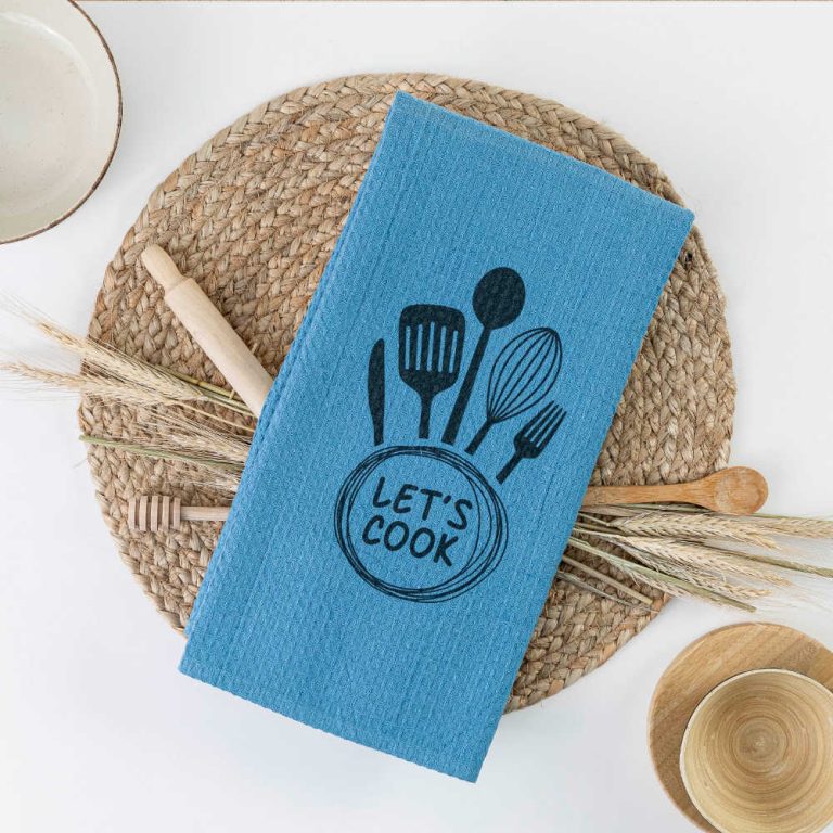Ποτηρόπανα Κουζίνας Waffle Let's Cook 50 x 70 cm  80% Βαμβάκι-20% Viscose Ροζέ BOREA - Image 9