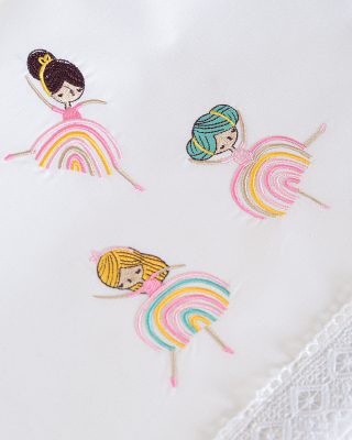 RAINBOW GIRLS - ΣΕΤ ΣΕΝΤΟΝΙΑ ΒΡΕΦΙΚΑ 3 ΤΕΜ. KENTHMA 100X160 100% ΒΑΜΒΑΚΙ Rythmos - Image 2