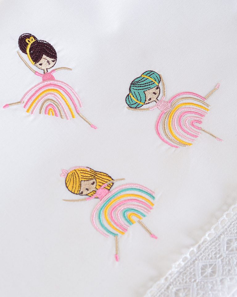 RAINBOW GIRLS - ΣΕΤ ΣΕΝΤΟΝΙΑ ΒΡΕΦΙΚΑ 3 ΤΕΜ. KENTHMA 100X160 100% ΒΑΜΒΑΚΙ Rythmos - Image 2