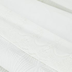 Σεντόνια Με Δαντέλα Σετ Νεφέλη Υπέρδιπλα (2) 240 x 280 cm + (2) 50 x 70 cm  100% Βαμβάκι Εκρού BOREA - Image 4