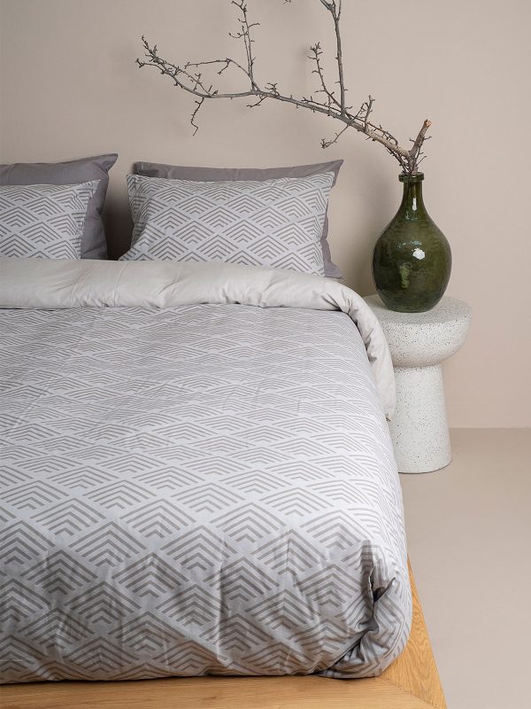 Παπλωματοθήκη Cotton Feelings 2048 Grey Υπέρδιπλη (230x250) SUNSHINEHOME