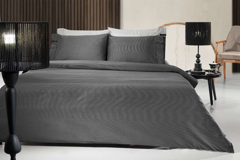 1110092223093.jpg Σεντόνι Minimal Black & White 280x270 της Guy Laroche (100% Cotton Satin) - Image 1