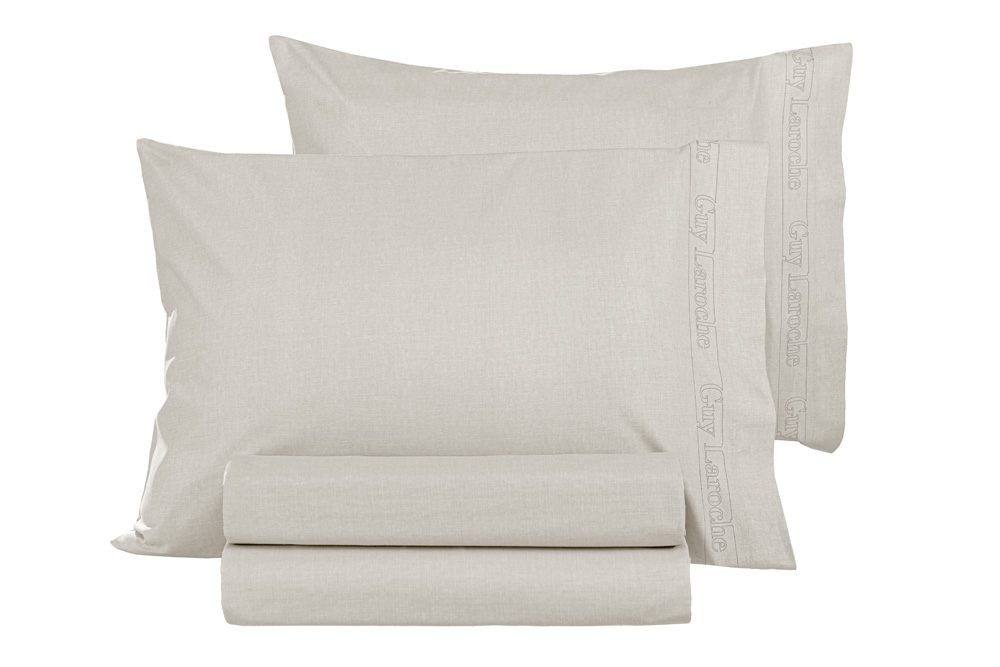1117092224000.jpg Ζεύγος Μαξιλαροθήκες Color Plus Ivory 50x70 της Guy Laroche (100% Cotton Percale) - Image 1