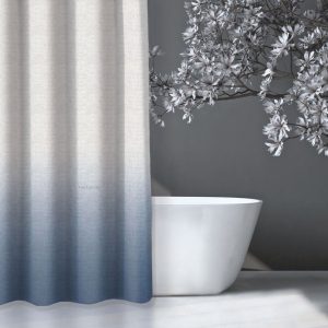 Κουρτίνα Μπάνιου Mykonos Light Blue 180x185 της Guy Laroche (100% polyester, water repellant)