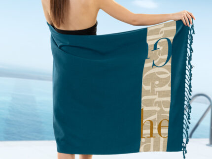 Πετσέτα Θαλάσσης Pestemal 2 Marine 90x170 της Guy Laroche (100% Cotton)