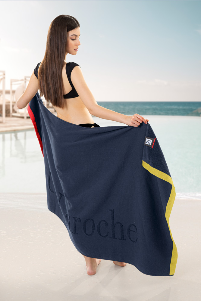 1130092125002.jpg Πετσέτα Θαλάσσης Double Marine 90x180 της Guy Laroche (100% Cotton) - Image 1