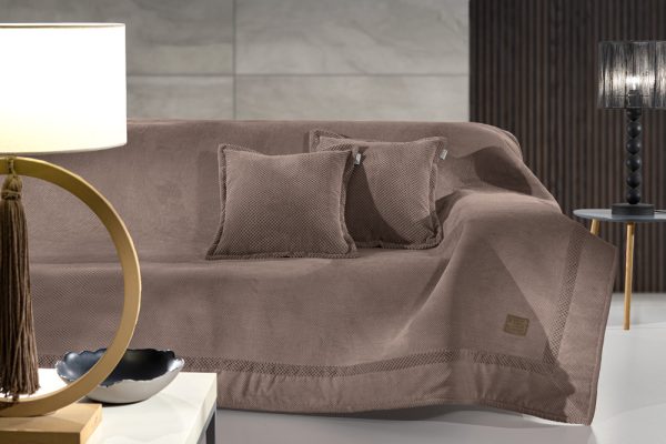 Αντιολισθητικό, Aδιάβροχο & Αλέκιαστο Ριχτάρι Καναπέ Rubicon Choco (Διθέσιος) 170x250 της Guy Laroche (100% fine microfiber)