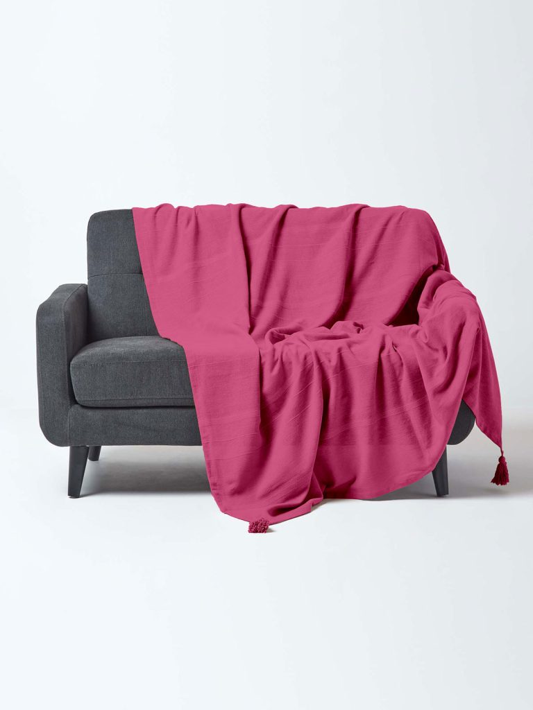 141-32.jpg Ριχτάρι Βαμβακερό Υφαντό Fuchsia 2θέσιο SUNSHINEHOME - Image 1