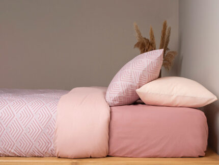 Σετ Σεντόνια Cotton Feelings 2048 Powder Μονό με λάστιχο(105x205+30) SUNSHINEHOME