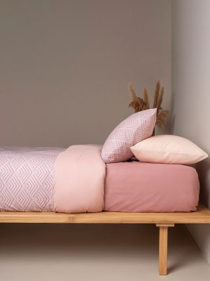 Σετ Σεντόνια Cotton Feelings 2048 Powder Διπλό με λάστιχο (150x205+30) SUNSHINEHOME