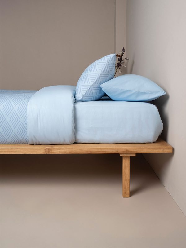 Σετ Σεντόνια Cotton Feelings 2048 Blue Υπέρδιπλο με λάστιχο (170x205+30) SUNSHINEHOME