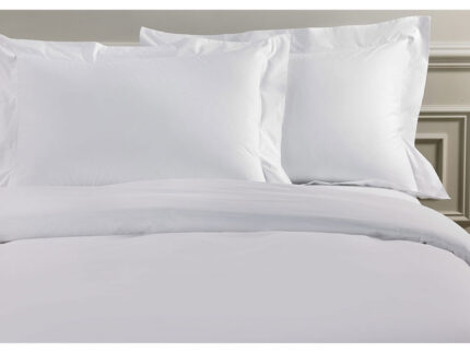 Σετ Σεντόνια Satin μονόχρωμα White King Size (270x280) SUNSHINEHOME