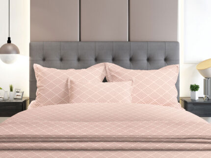 Σετ Σεντόνια Flannel 2048 Pink Διπλό με λάστιχο (150x205+30) SUNSHINEHOME