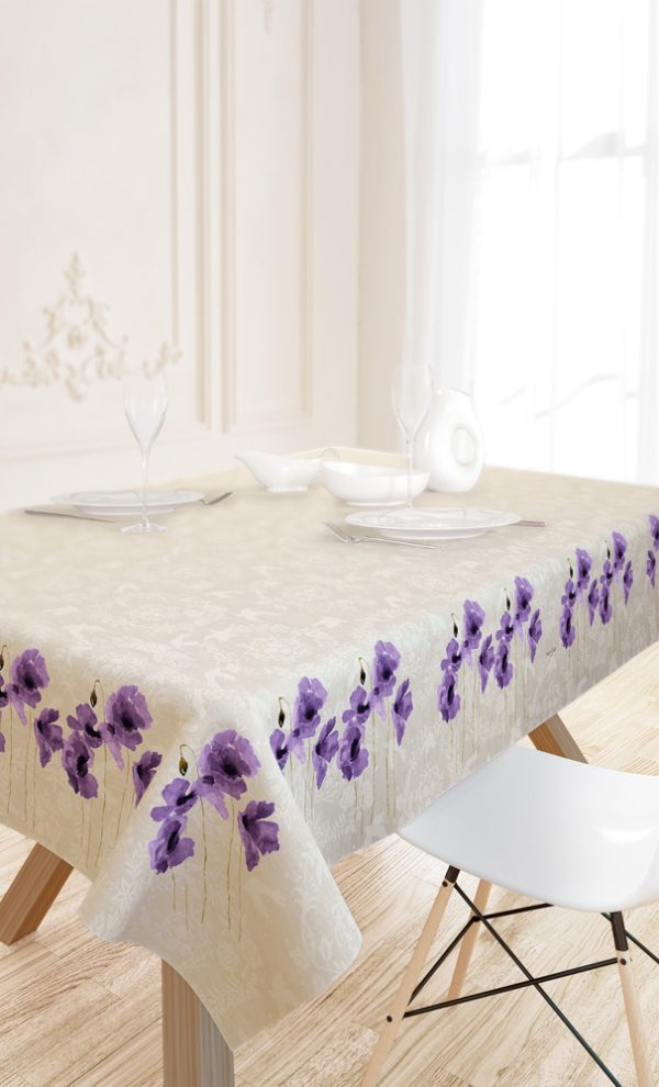 Αλέκιαστο/Αδιάβροχο Τραπεζομάντηλο 11 Purple 145x180 της Saint Clair (100% polyester)