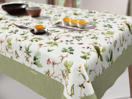 Αλέκιαστο/Αδιάβροχο Τραπεζομάντηλο 1045 Olive 145x220 της Saint Clair (100% polyester)