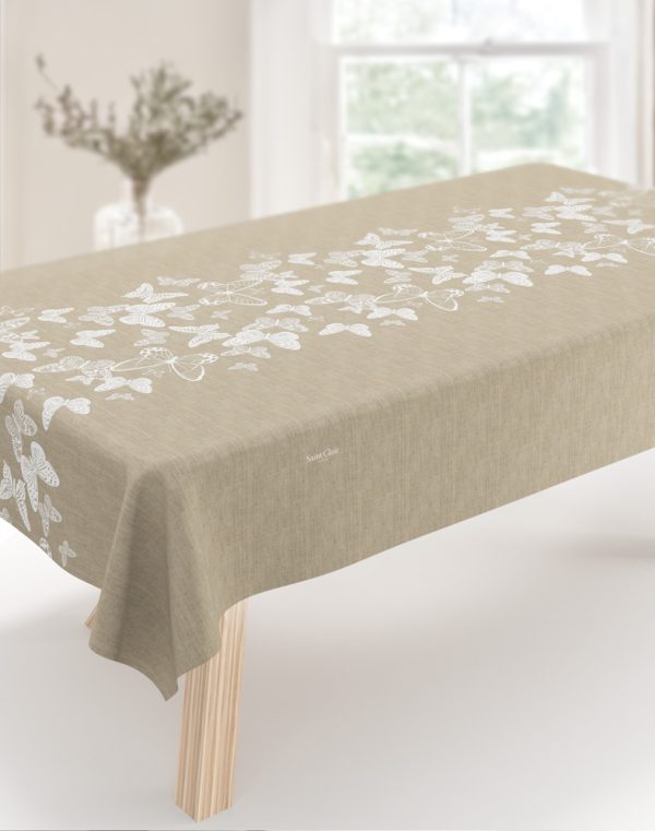 Αλέκιαστο/Αδιάβροχο Τραπεζομάντηλο 22 Natural 145x220 της Saint Clair (100% polyester)