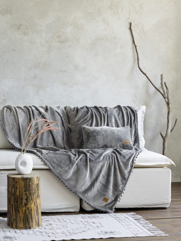 Ριχτάρι 130x180 - Macia Gray της Nima Home 100% Polyester, Jacquard Μονοθέσιος 130x180