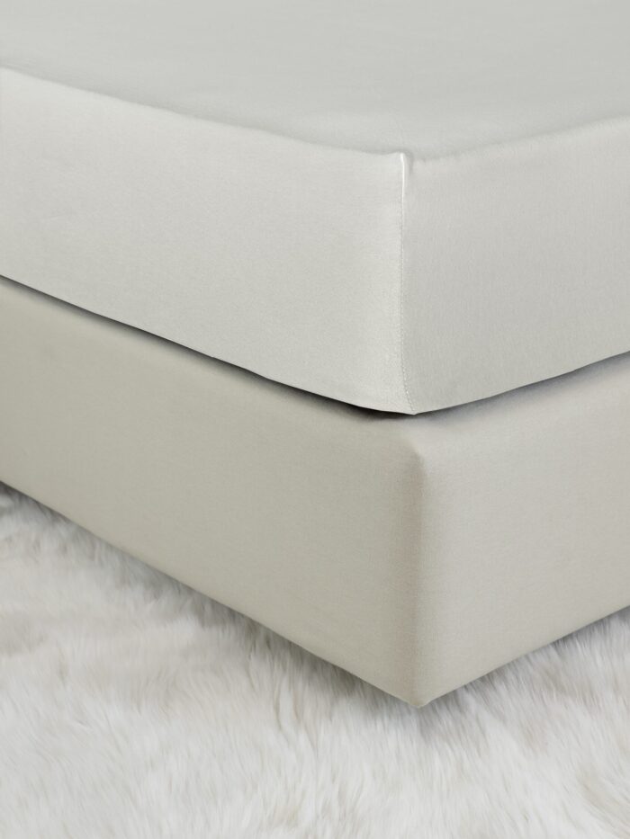 Σεντόνι Υπέρδιπλο με Λάστιχο - Tender Oat Beige της Nima Home 100% Jersey Cotton Υπέρδιπλο με Λάστιχο 160x200+40 - Image 5