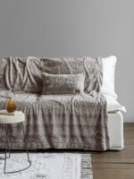 Κουβέρτα καναπέ 130x170 - Velure Cigar Beige της Nima Home 100% Polyester Ριχτάρι/Κουβέρτα καναπέ 130x170